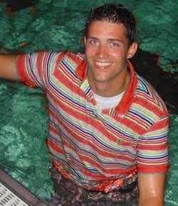 Swimming in a polo shirt